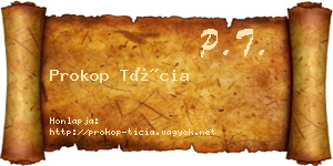 Prokop Tícia névjegykártya